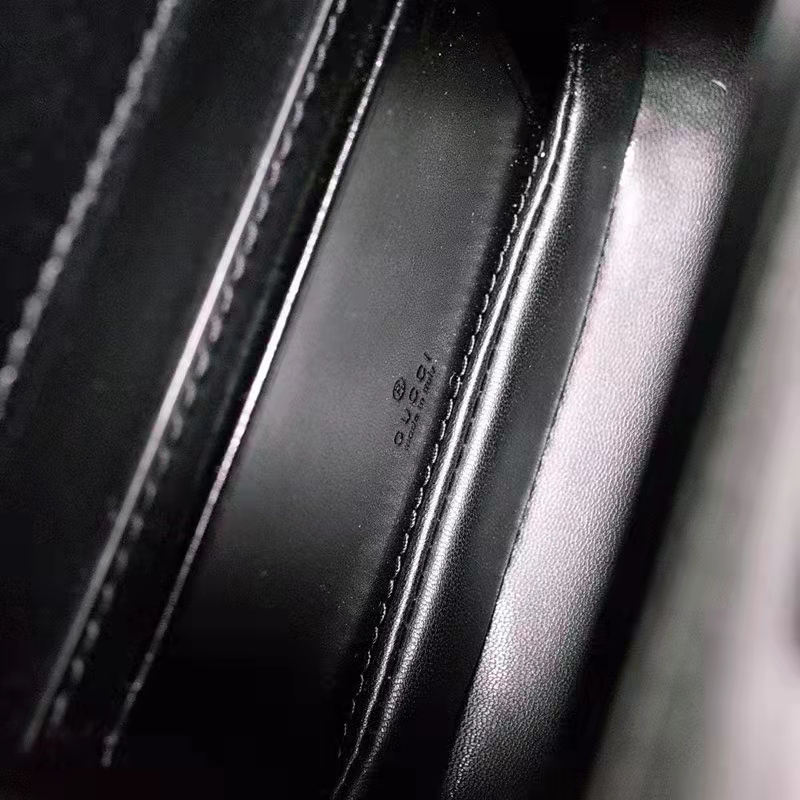 Gucci Women Bamboo 1947 Mini Top Handle Bag Black Leather Bamboo Hardware