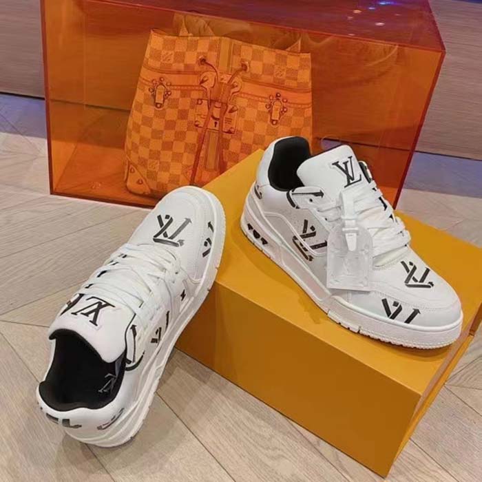 Louis Vuitton Unisex LV Trainer Sneaker Black Mix Sustainable Materials Recycled Polyester