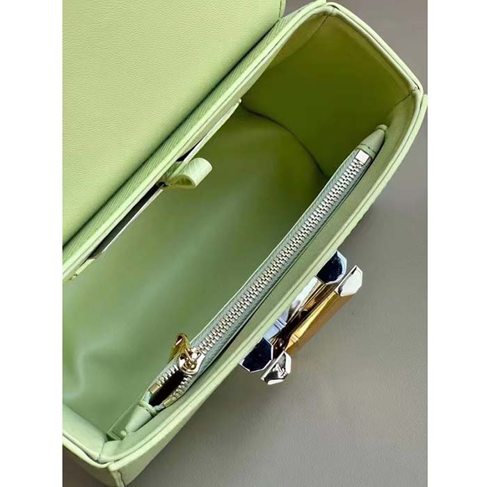Louis Vuitton LV Women Twist PM Vert Noto Green Epi Grained Leather Cowhide Lock