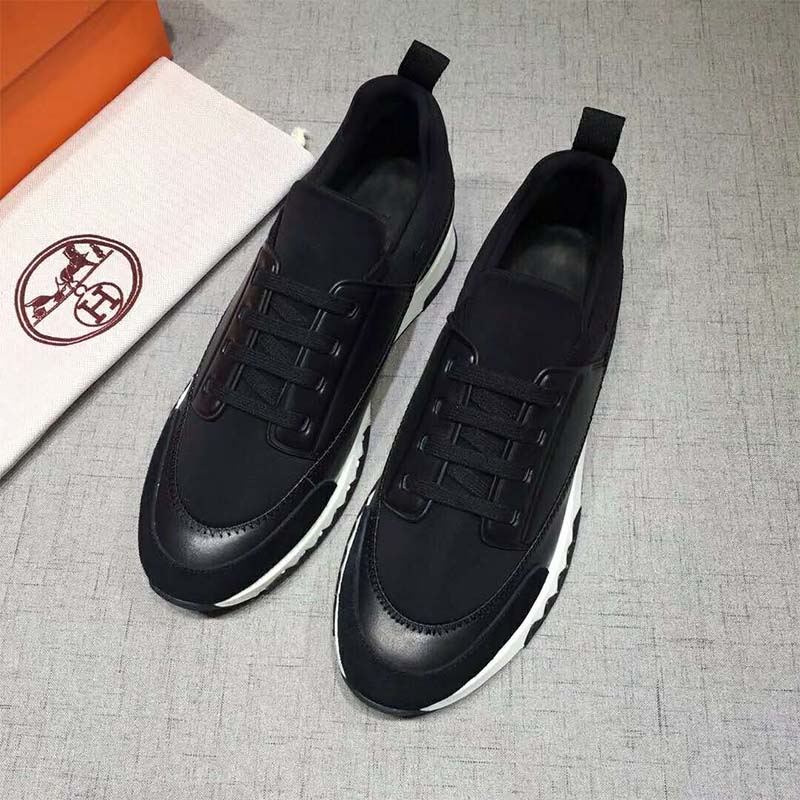Hermes Men Shoes Stadium Sneaker-Black