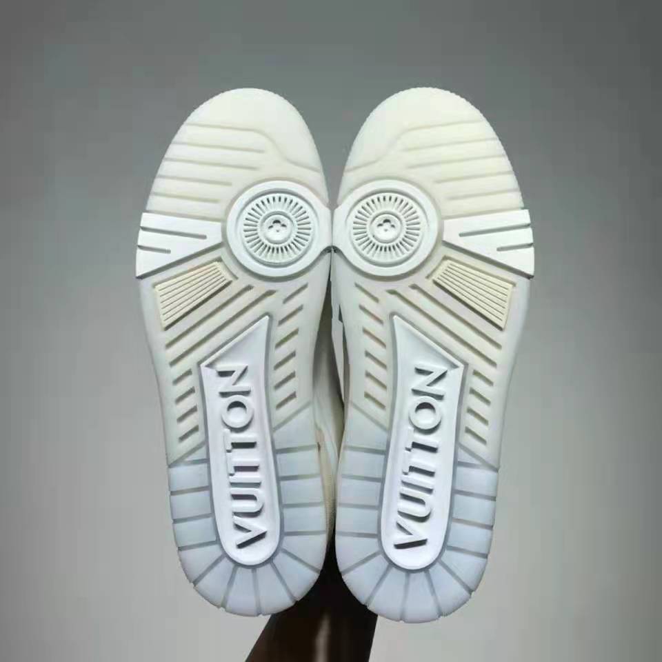 Louis Vuitton LV Unisex LV Trainer Sneaker Monogram Denim with Tonal Suede Calf Leather