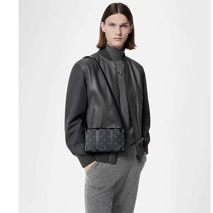 Louis Vuitton LV Unisex Soft Trunk Wearable Wallet Black Monogram Eclipse Coated Canvas