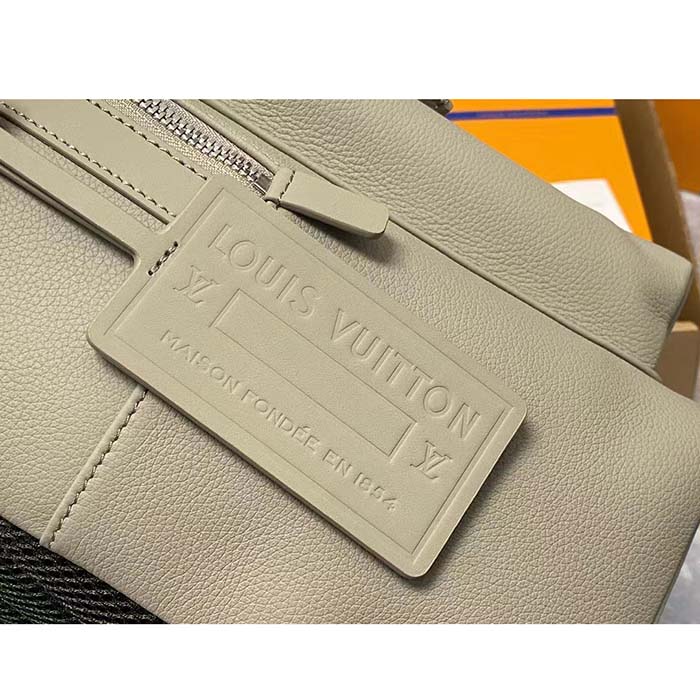 Louis Vuitton LV Unisex Takeoff Backpack Sage Cowhide Leather Textile Lining