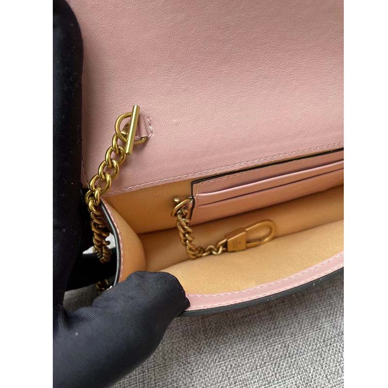 Gucci Women Double G Mini Bag Enamel Ice Cream GG Supreme Canvas