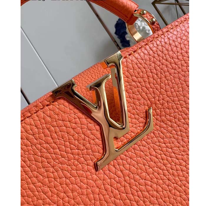 Louis Vuitton LV Women Capucines Mini Abricot Taurillon Leather Cowhide