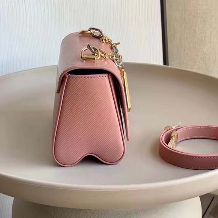 Louis Vuitton LV Women Twist PM Pink Epi Grained Leather Cowhide Lock