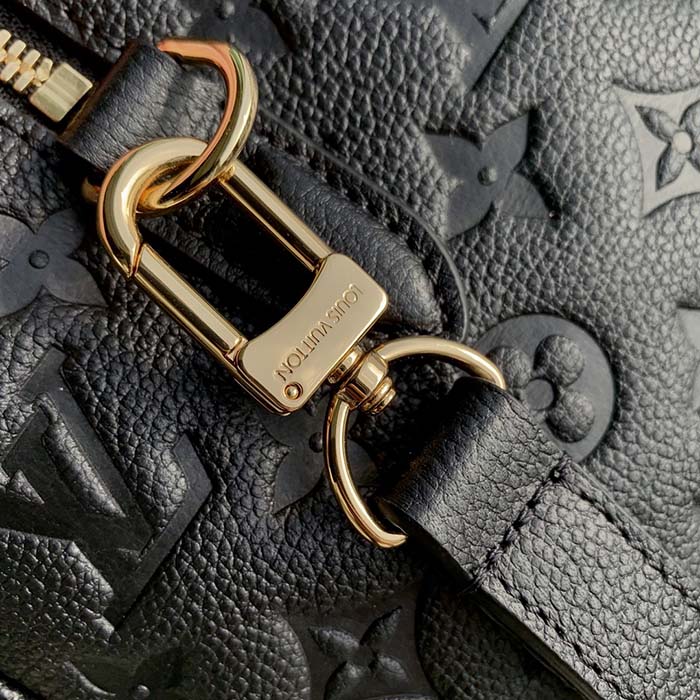 Louis Vuitton Women LVxYK Speedy Bandoulière 25 Black Embossed Grained Monogram Cowhide Leather