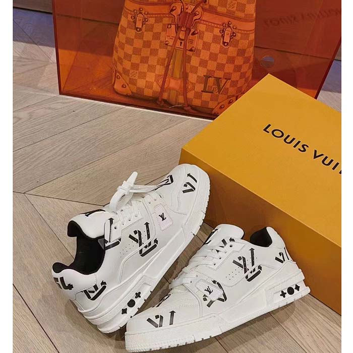 Louis Vuitton Unisex LV Trainer Sneaker Black Mix of Sustainable Materials