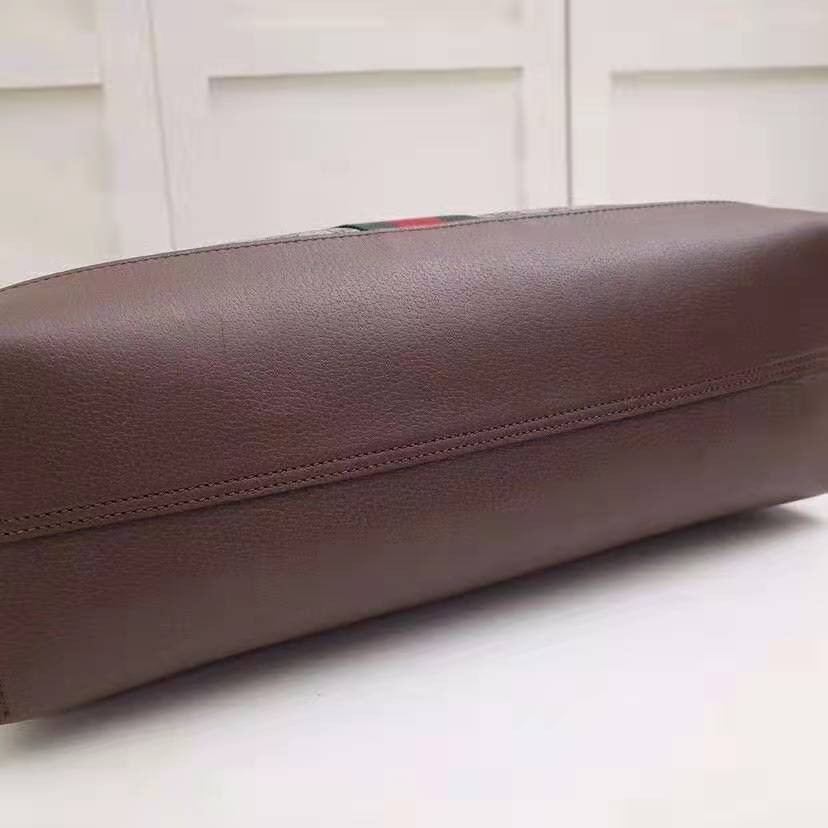 Gucci GG Unisex Ophidia GG Tote in Beige/Ebony GG Supreme Canvas