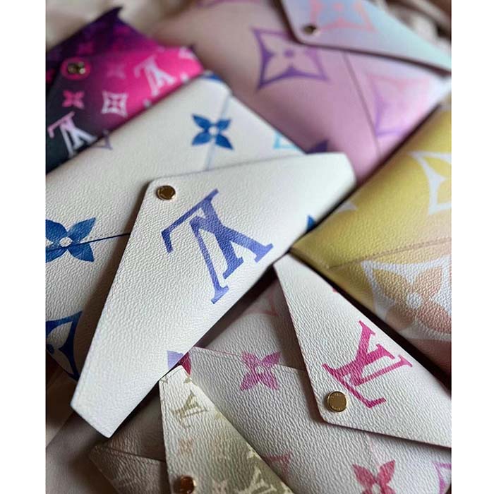 Louis Vuitton LV Unisex Kirigami Pochette Monogram Coated Canvas Printed Grained Cowhide Leather