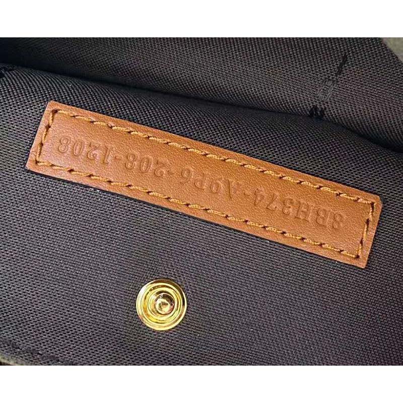 Fendi Women Medium Peekaboo X-Tote Green Canvas Bag-Brown