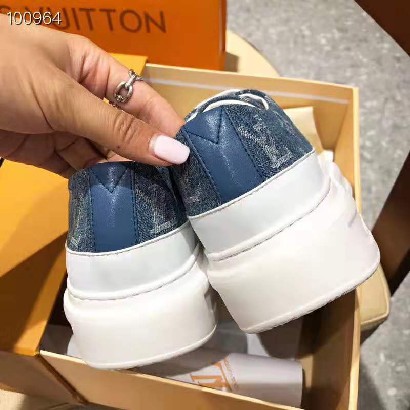 Louis Vuitton LV Men Stellar Sneaker in Blue Monogram Denim