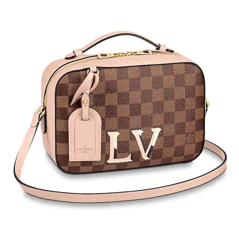 Louis Vuitton LV Women Santa Monica Bag in Damier Ebene Coated Canvas