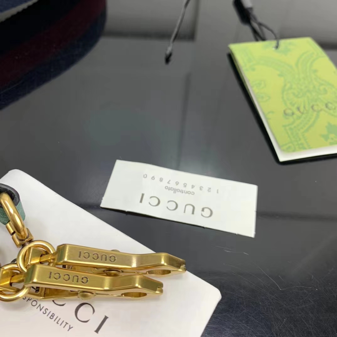 Gucci GG Women Diana Small Tote Bag Double G Green Leather