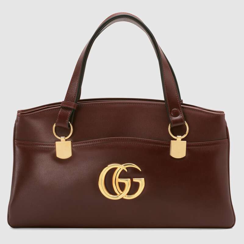 Gucci GG Women Arli Large Top Handle Bag With Gold-Toned Double G Metal Hardware