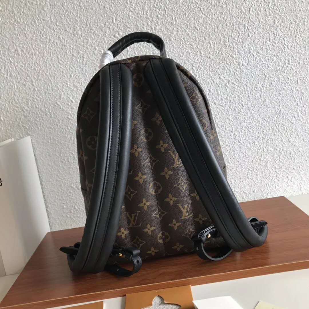 Louis Vuitton LV Unisex Palm Springs PM Backpack in Monogram Coated Canvas-Brown