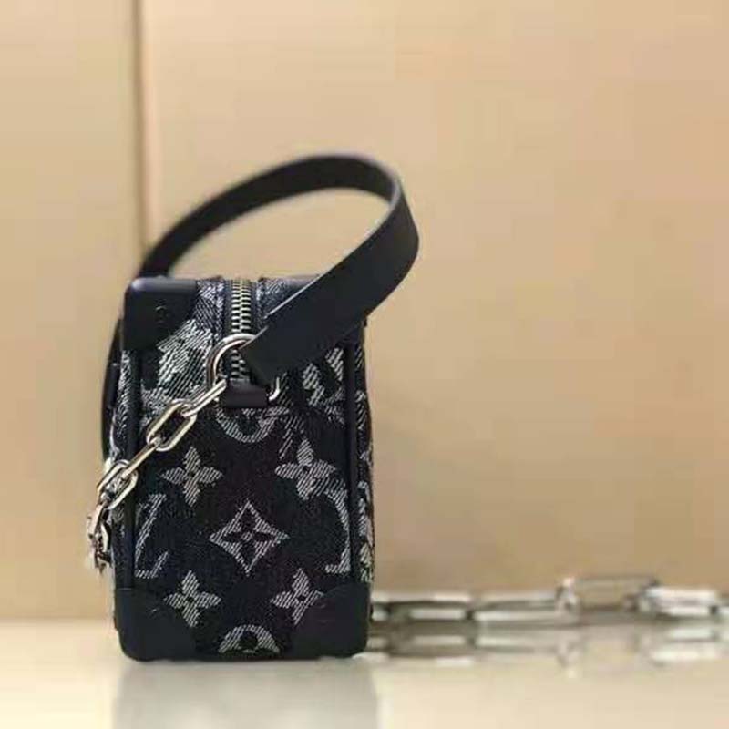 Louis Vuitton LV Unisex Mini Soft Trunk Monogram Tapestry Coated Canvas-Navy