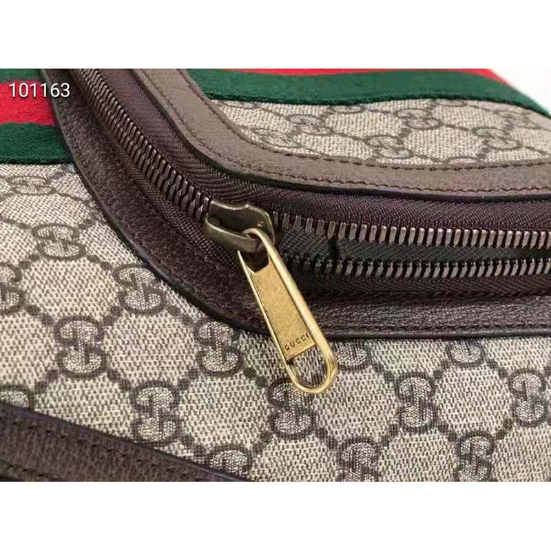 Gucci Unisex Ophidia GG Small Backpack Beige/Ebony GG Supreme Canvas