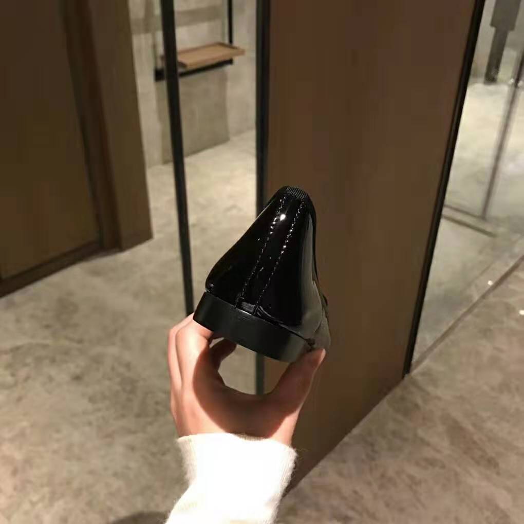 Chanel Women Ballerinas in Patent Calfskin Leather-Black