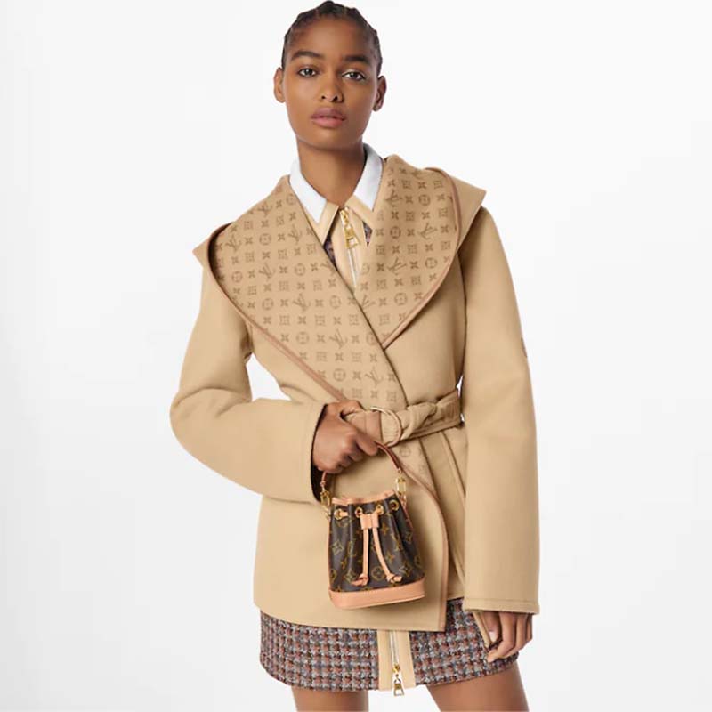 Louis Vuitton LV Women Nano Noé Bucket Bag Monogram Coated Canvas Brown