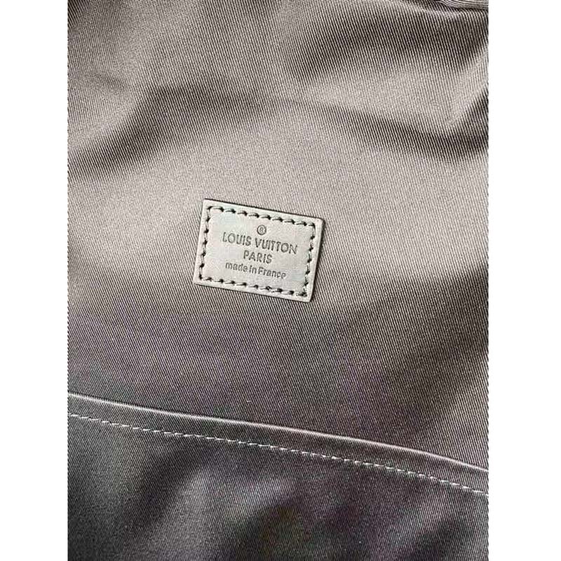 Louis Vuitton LV Unisex Campus Backpack Damier Infini Onyx Silver Cowhide Leather