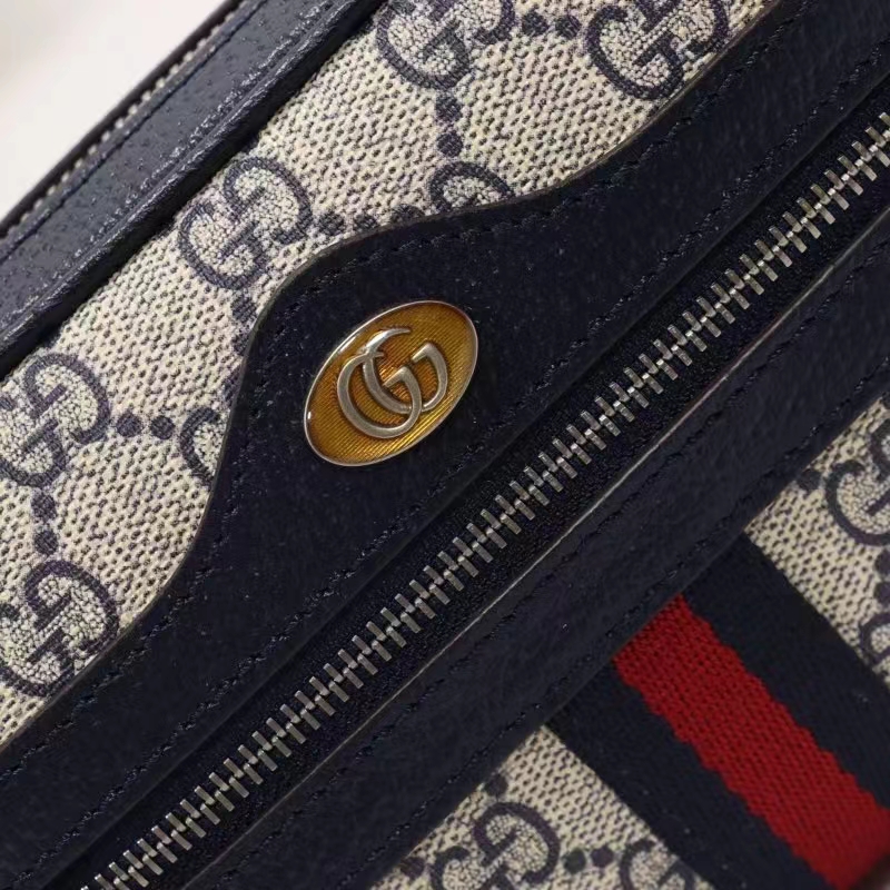 Gucci Unisex Ophidia GG Mini Bag Beige Blue GG Supreme Canvas