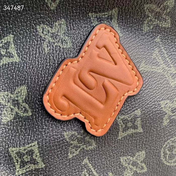 Louis Vuitton LV Unisex Keepall Bandoulière 50 Travel Bag Dark Green Monogram Coated Canvas