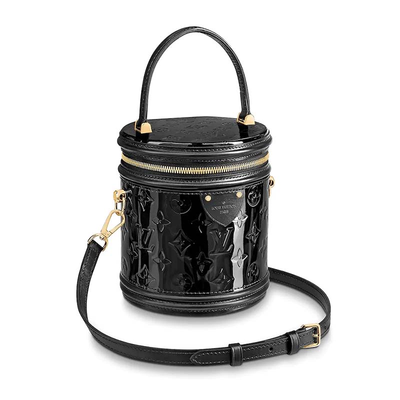 Louis Vuitton LV Women Cannes Handbag in Monogram Vernis Embossed Patent Leather