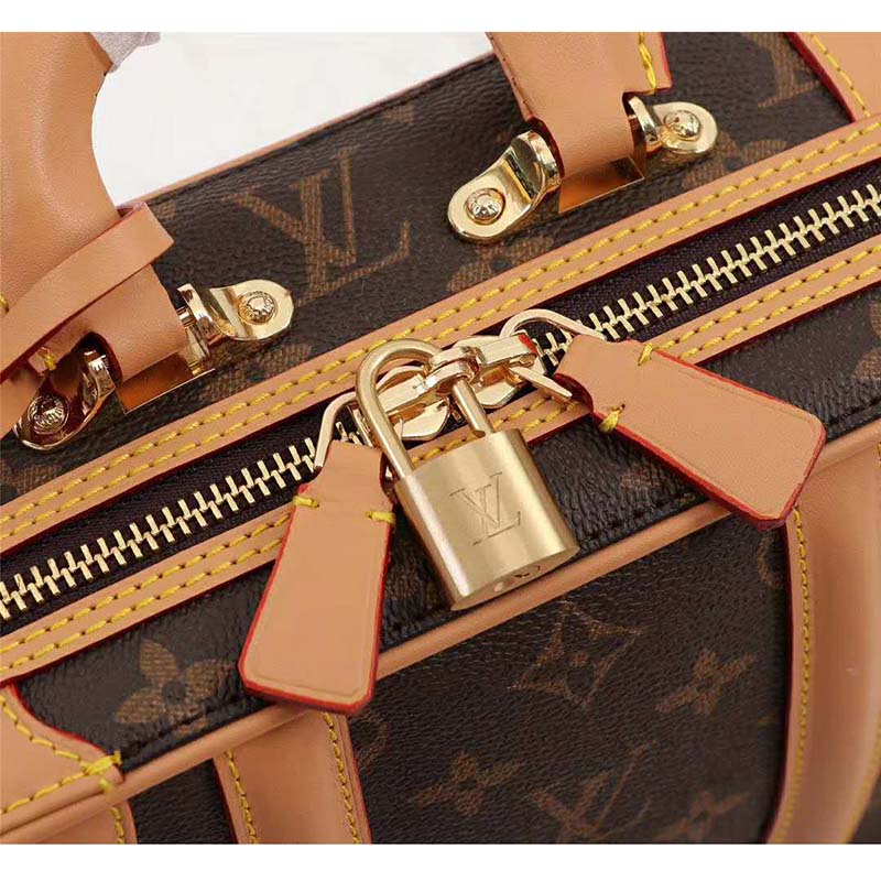 Louis Vuitton LV Women Valisette PM Handbag in Monogram Canvas-Brown