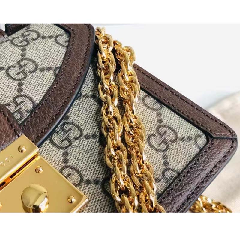 Gucci Women Dionysus GG Mini Shoulder Bag Beige Ebony Supreme Canvas