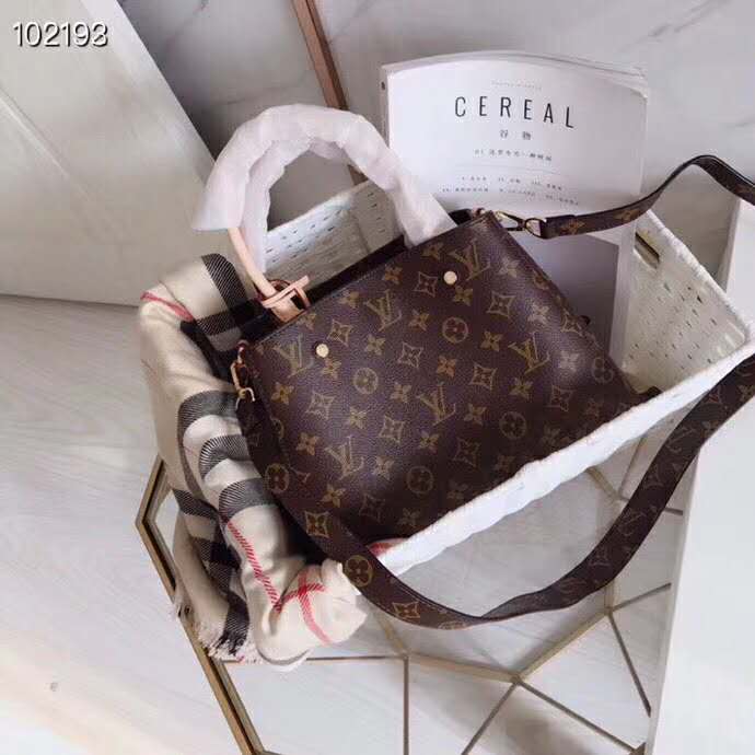 Louis Vuitton LV Women Montaigne BB Bag in Iconic Monogram Canvas-Brown