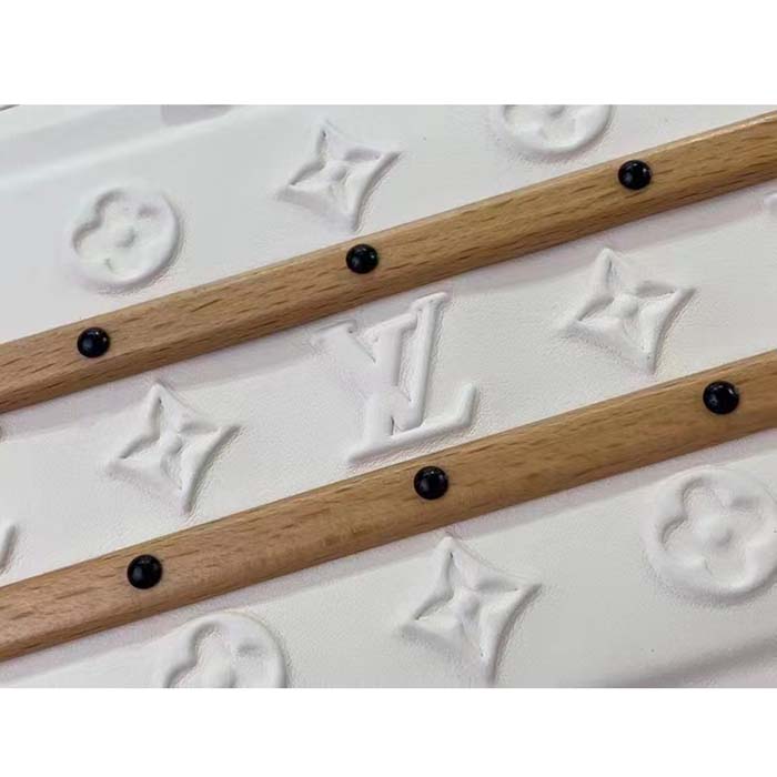 Louis Vuitton LV Unisex Future Trunk White Calf Leather Double Zip Closure