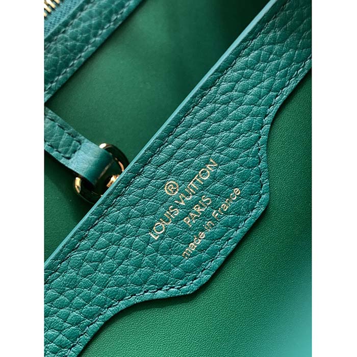 Louis Vuitton LV Women Capucines BB Handbag Emeraude Green Taurillon Leather