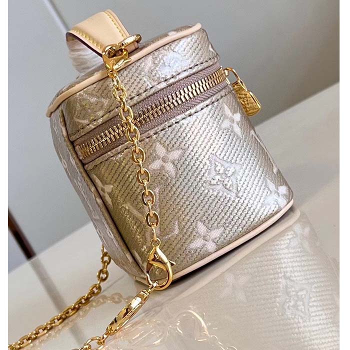 Louis Vuitton LV Women Micro Vanity Beige Monogram Coated Canvas Microfiber Lining