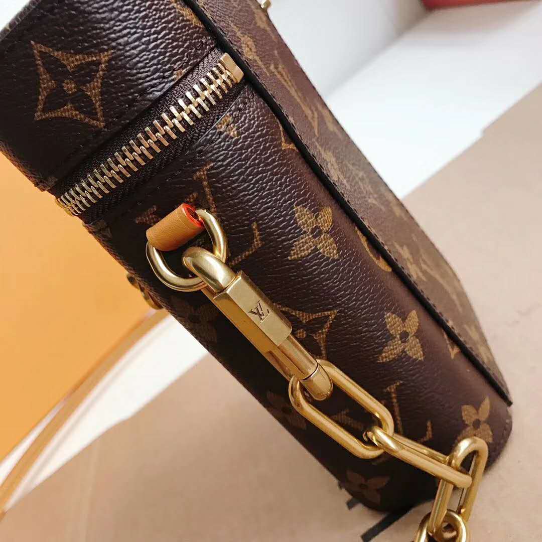 Louis Vuitton LV Unisex Phone Box Bag in Monogram Coated Canvas-Brown