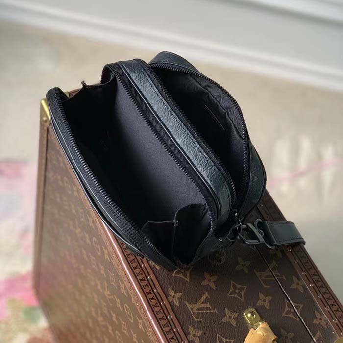 Louis Vuitton LV Unisex Nano Alpha Monogram Eclipse Coated Canvas Cowhide Leather