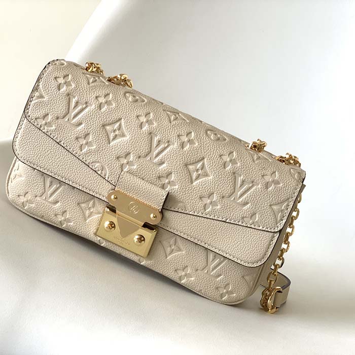Louis Vuitton LV Women Marceau Dove Gray Embossed Grained Cowhide Leather