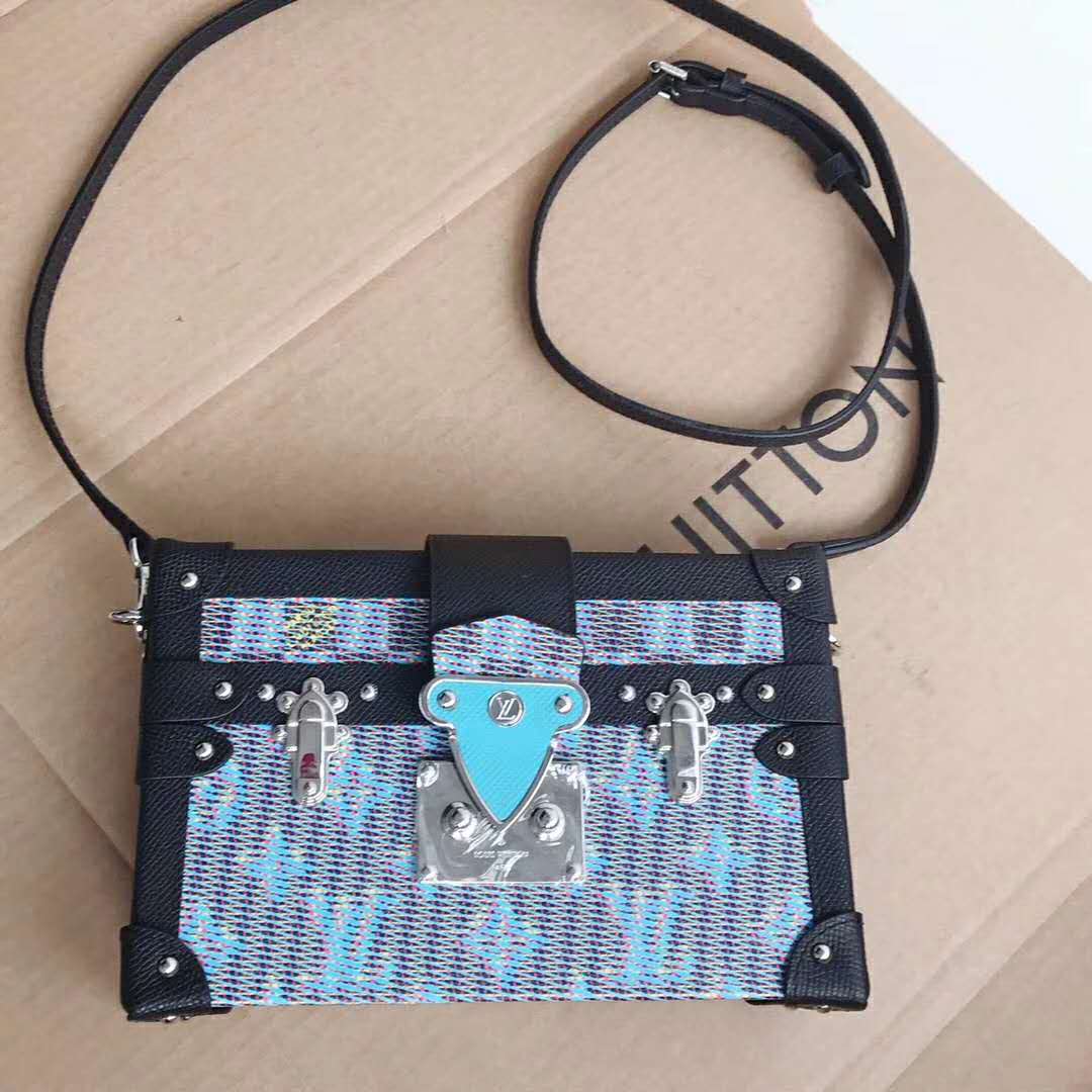 Louis Vuitton LV Women Petite Malle Handbag Monogram LV Pop Print-Blue