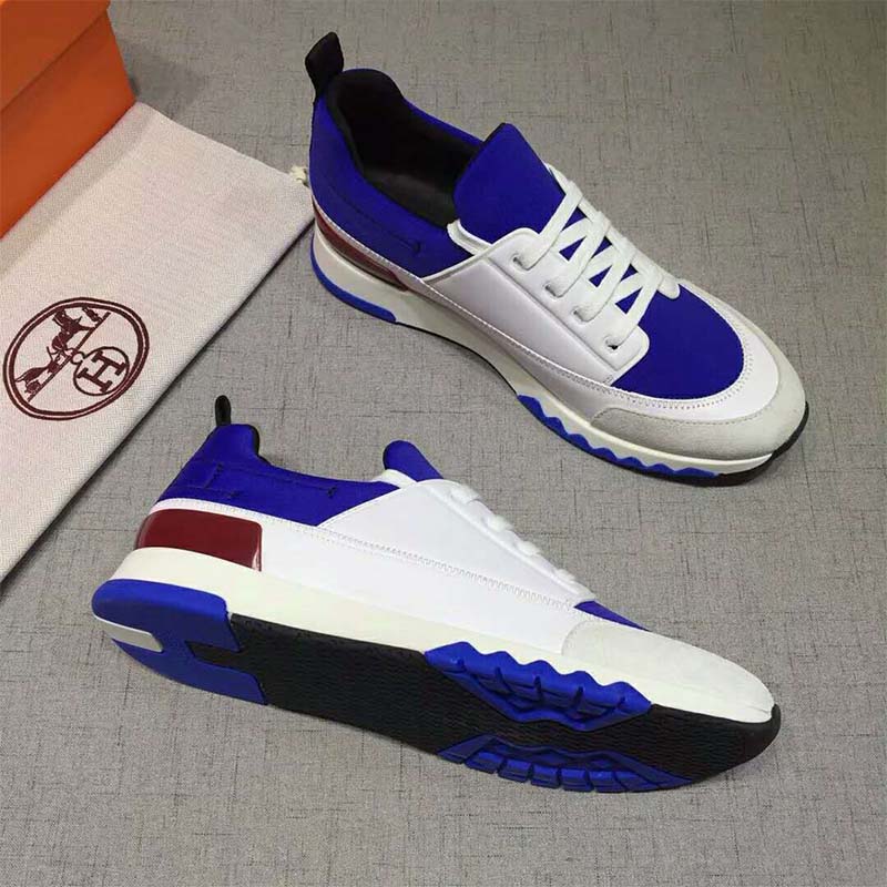 Hermes Men Shoes Stadium Sneaker-White