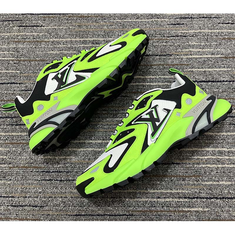 Louis Vuitton Unisex LV Runner Tatic Sneaker Green Mix Materials Rubber Outsole