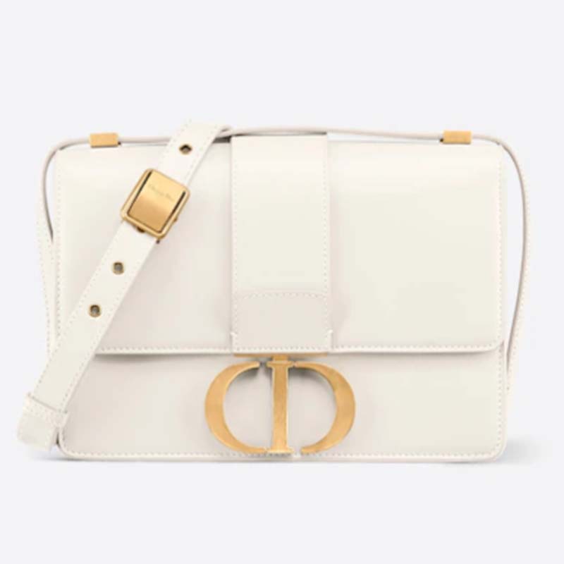 Dior Women CD 30 Montaigne Bag Latte Box Calfskin