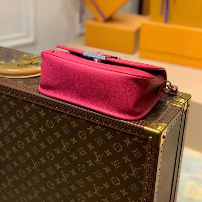 Louis Vuitton LV Women Buci Crossbody Pink Epi Grained Smooth Cowhide Leather