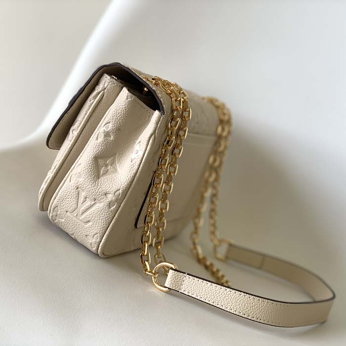 Louis Vuitton LV Women Marceau Dove Gray Embossed Grained Cowhide Leather