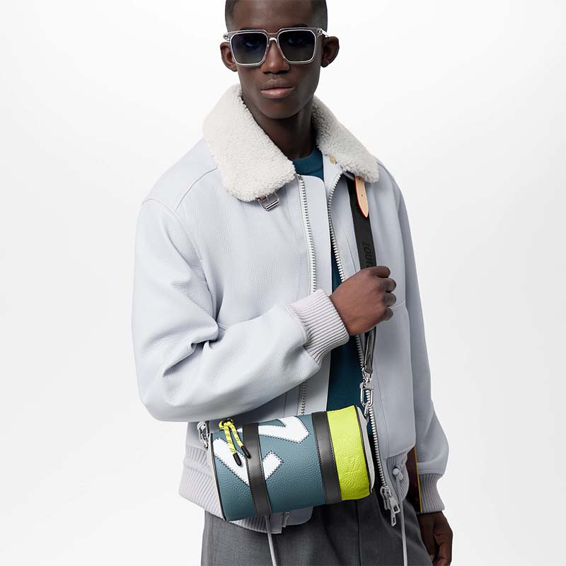 Louis Vuitton LV Unisex Polochon Yellow Monogram Embossed Taurillon Cowhide Leather