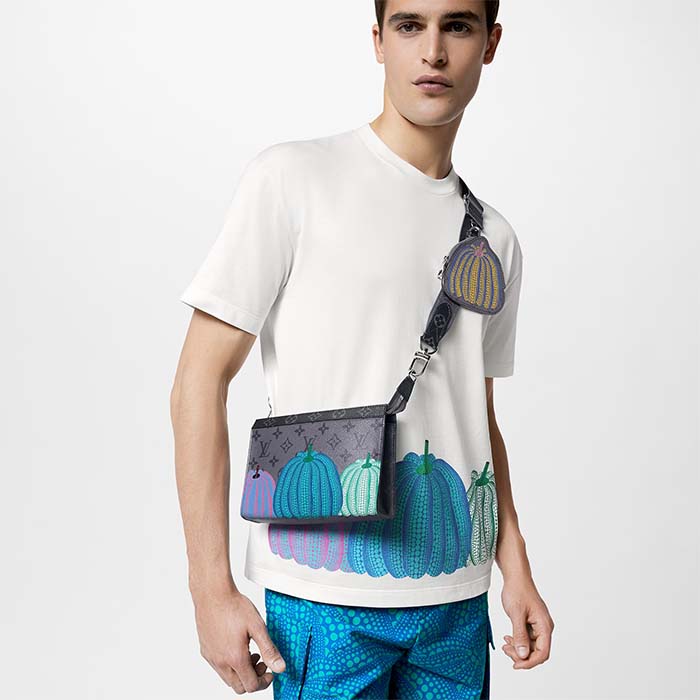 Louis Vuitton LV Unisex LV x YK Gaston Wearable Wallet Monogram Eclipse Reverse Coated Canvas