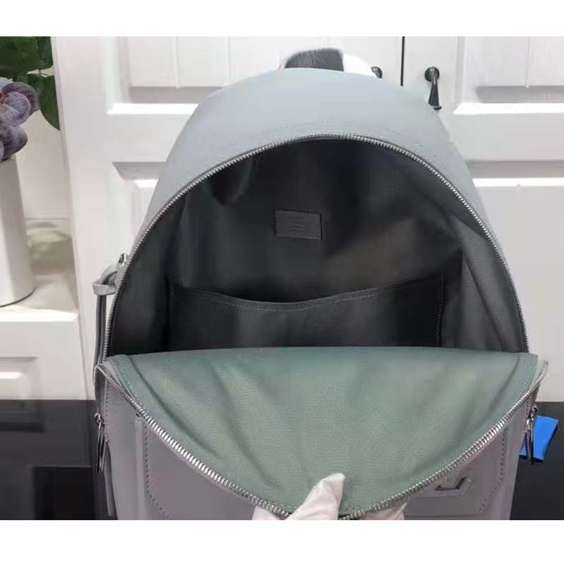 Louis Vuitton LV Unisex New Backpack Gray Aerogram Cowhide Leather Textile Lining