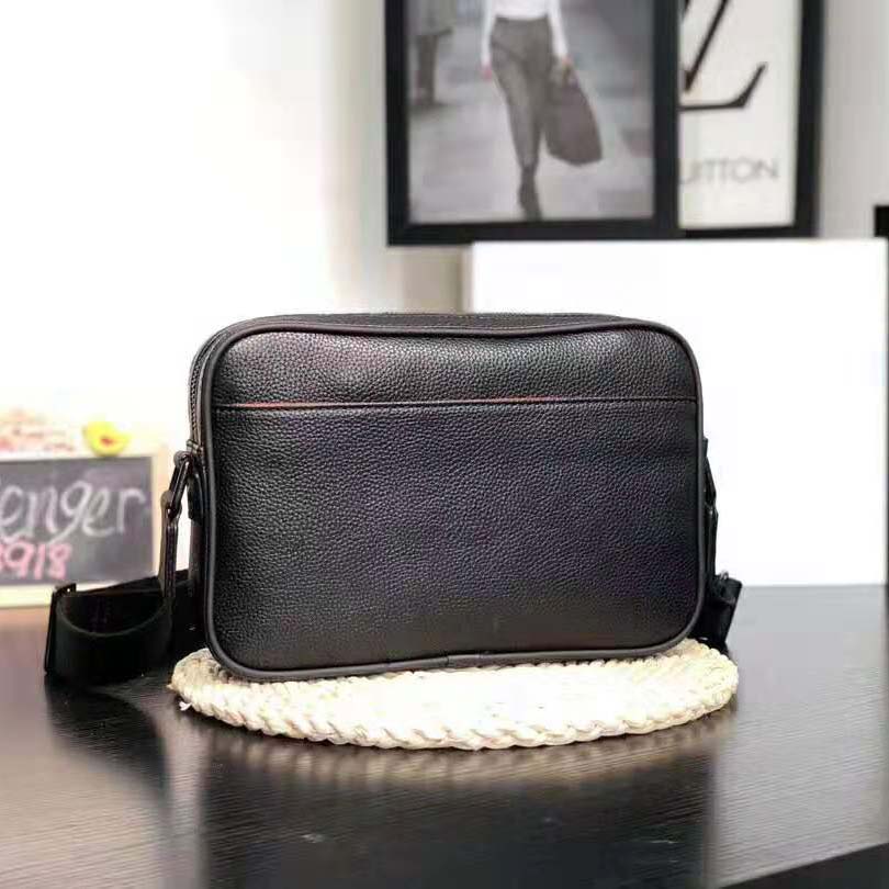 Louis Vuitton LV Men Alpha Messenger in Dark Silver Taurillon Leather-Black