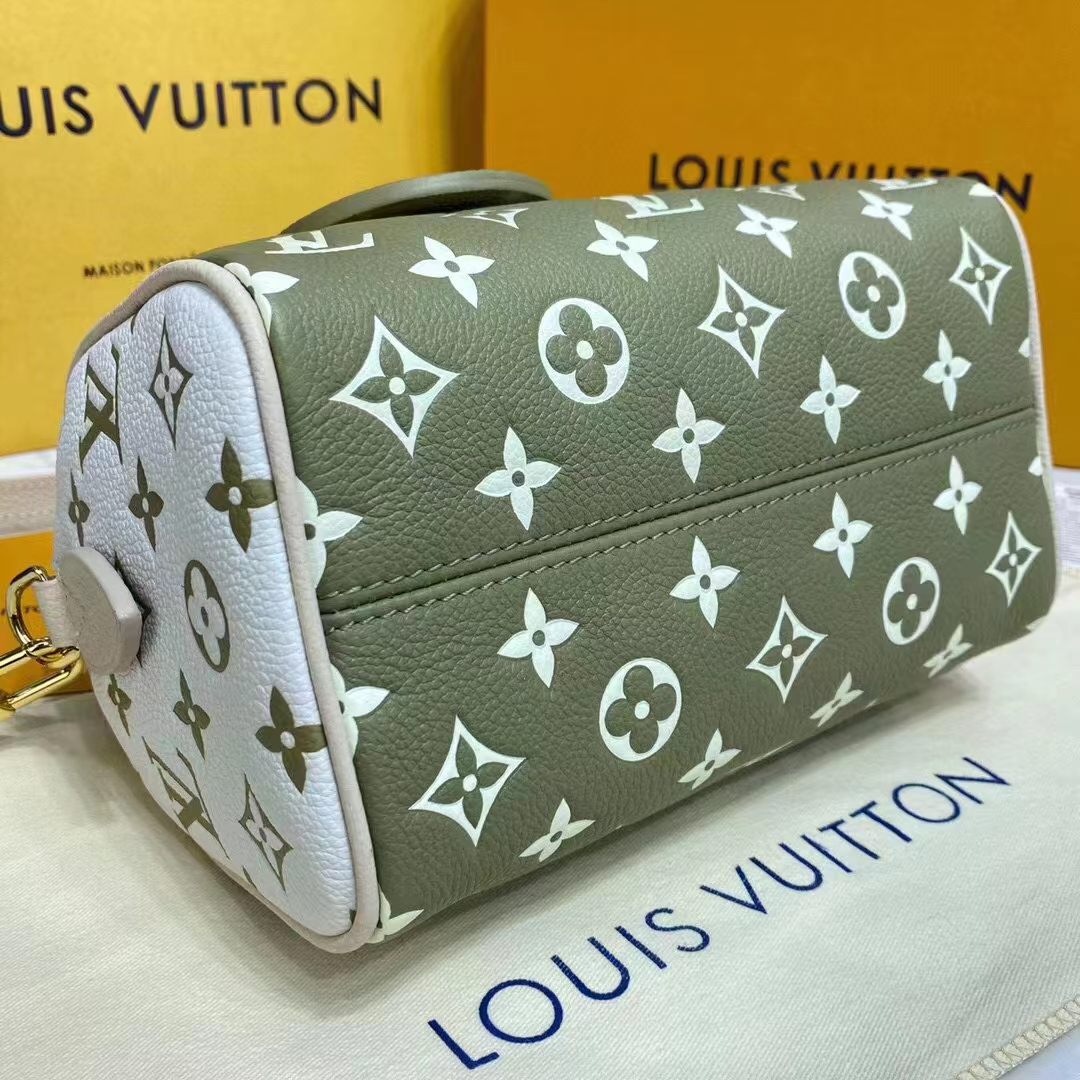 Louis Vuitton Women Speedy Bandouliere 20 Bag Printed Embossed Grained Cowhide Leather