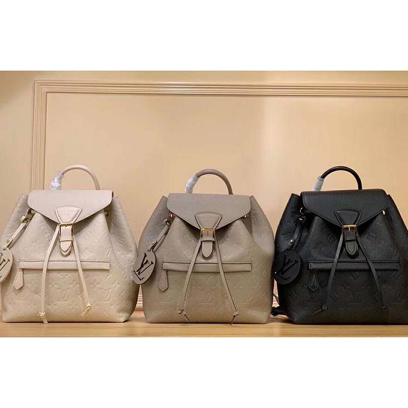 Louis Vuitton LV Unisex Montsouris Backpack Monogram Empreinte Embossed Leather