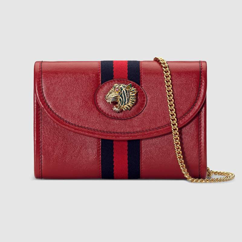 Gucci GG Women Rajah Mini Bag in Leather with a Vintage Effect